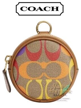 Coach Rainbow Signature C Coin Purse - NEW!